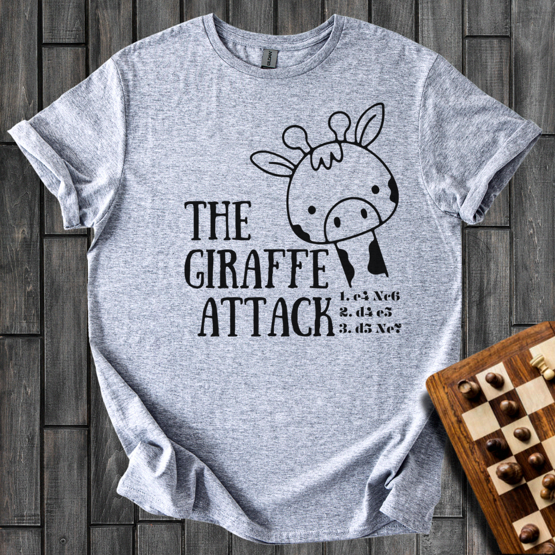 The Giraffe Attack Chess T-Shirt