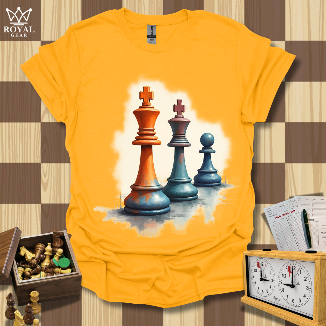 Grunge Elegance Chess T-Shirt