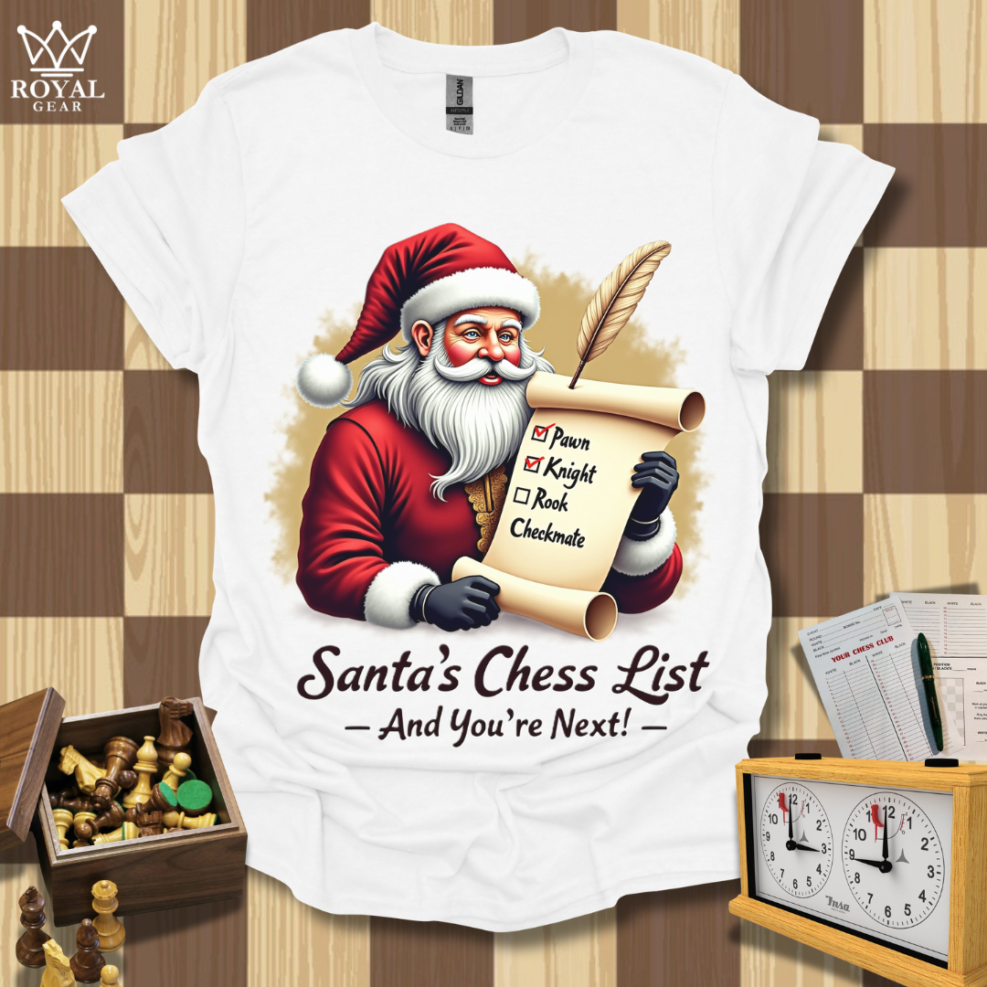 Santa's Hit List Chess T-Shirt