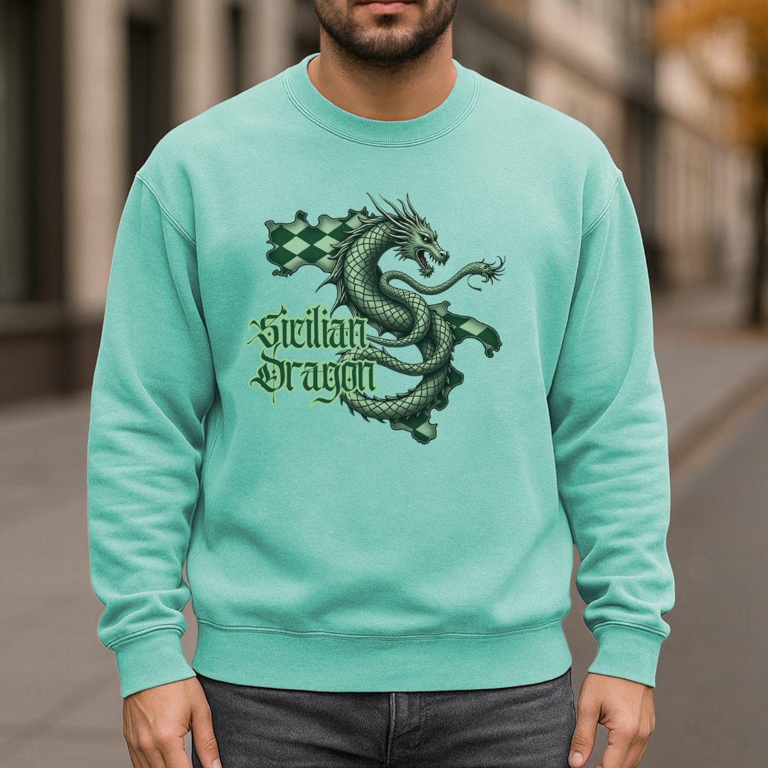 Sicilian Dragon Garment-Dyed Sweatshirt