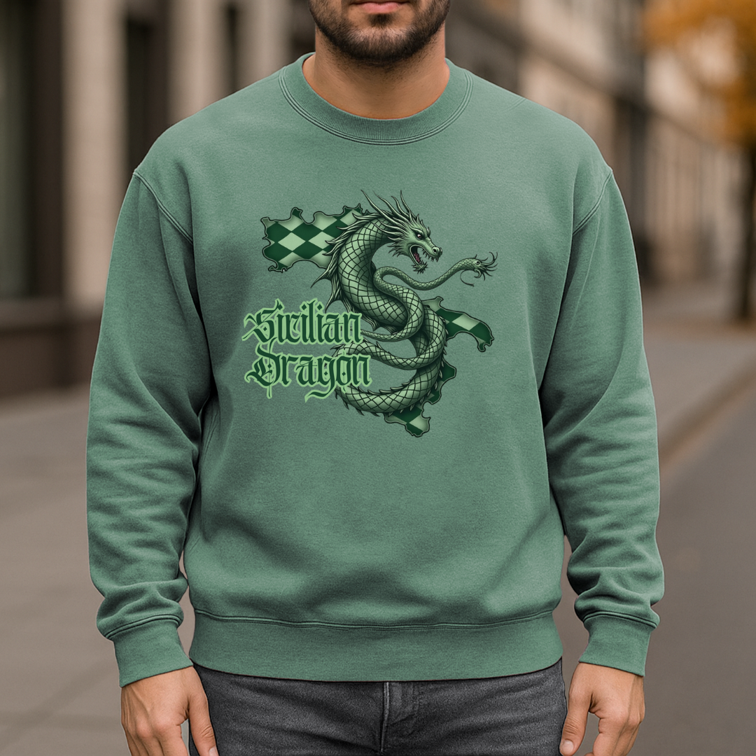 Sicilian Dragon Garment-Dyed Sweatshirt