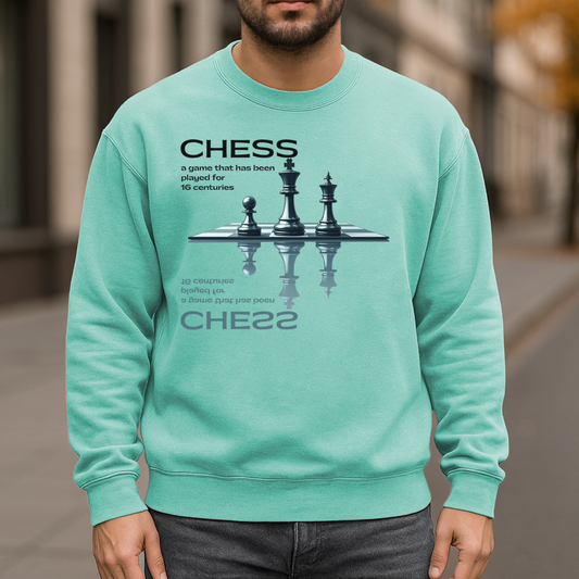 Sixteen Centuries Of Chess Garment-Dyed Sweatshirt